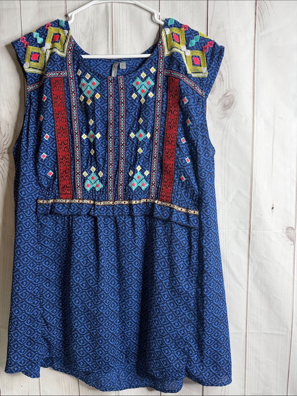 Colorful bohemian layering tank